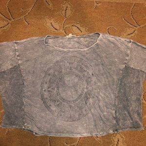 Grey Urban Outfitters Slouchy Short Sleeve